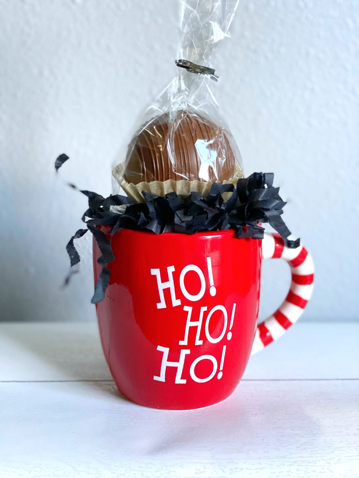 hot chocolate bomb with mug